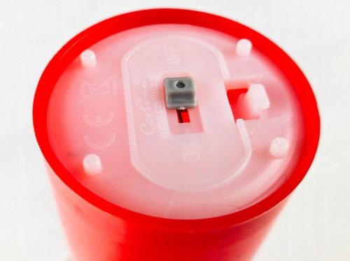 LED gyertya piros 9,5cm