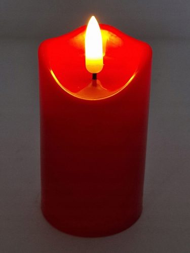 LED gyertya piros 9,5cm