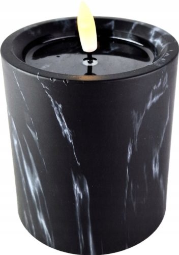 LED gyertya fekete márvány 10cm