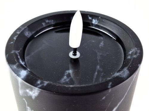 LED gyertya fekete márvány 10cm