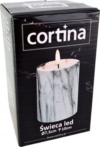 LED gyertya szürke márvány 10cm