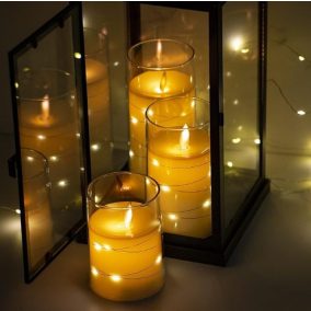   LED ünnepi gyertyabetét fehér 10cm (GC711 PP RF SL D55H100) 265