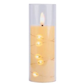   LED ünnepi gyertyabetét fehér 15cm (GC711 PP RF SL D55 H150) 267