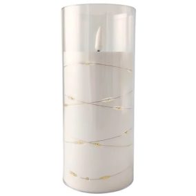   LED ünnepi gyertyabetét fehér 17,5cm (GC711 PP RF SL D55H175) 360