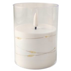   LED ünnepi gyertyabetét fehér 10cm (GC710 PP RF SL D78H100) 369