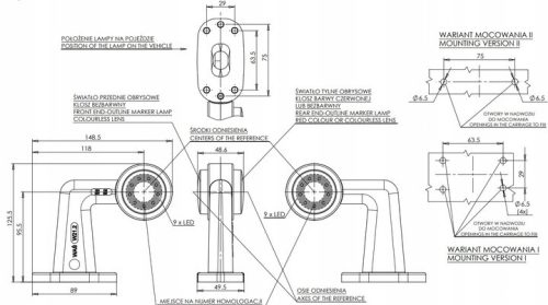 Ledes szélességjelző 12V-24V W21.2STAR
