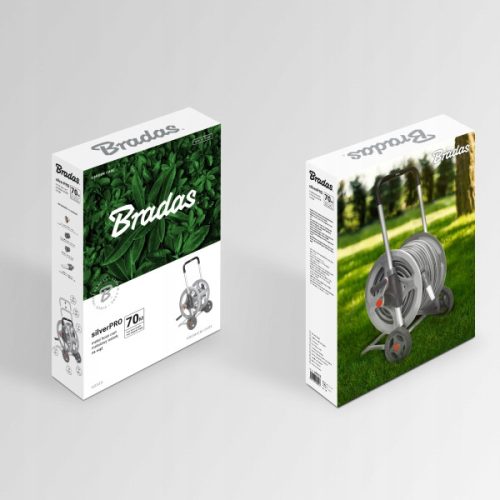 Tömlőkocsi-fém, SILVER PRO 1/2 colos 70 fm + tartozék(nincs tömlő)