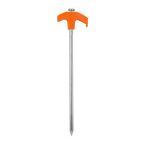   Rögzítőtüske 30cm egyenes/sima + műanyag kampó (20db/csomag)
