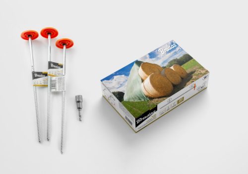 30cm-es csavarozható rögzítőtüske + műanyag kupak (20db/csomag)