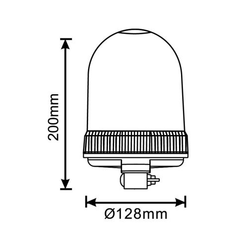 Ledes sárga villogó 24x LED*3W R65 R10