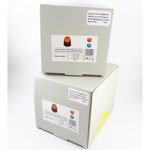 Ledes sárga villogó,mágneses 16 LEDx3W R65 R10 *A 4 funkció