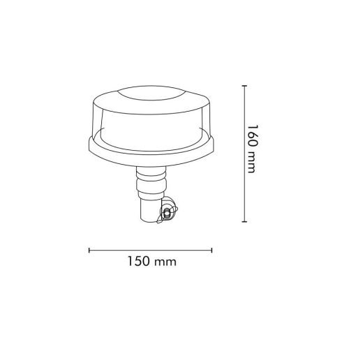 Ledes sárga villogó OCTAGON II R65 (ALR0078)