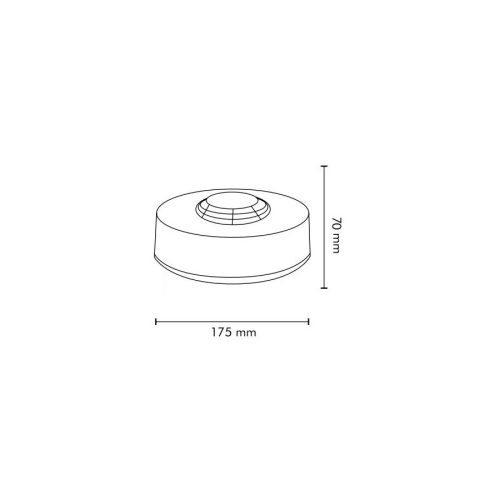 Ledes sárga villogó UFOII R65 Mágneses 12-24V (ALR0077)