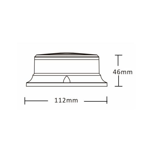 Sárgavillogó PICO LED R10 R65 fehér búrával