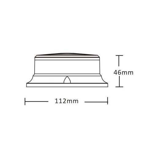Villogó PICO-LEDR10 R65 Kék magneses