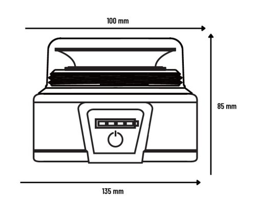 Sárga villogó mágneses 20W 45x LED WL
