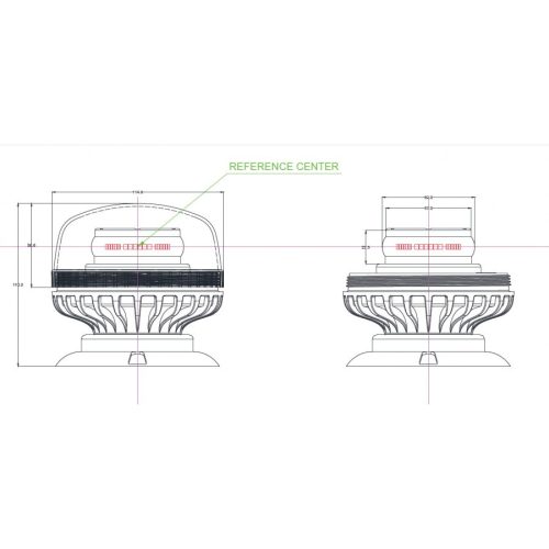 Ledes sárga villogó Truck LED OPTI 36-led mágneses *A