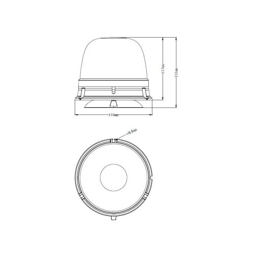Ledes sárga villogó mágneses  7-funkciós 28W 10xLED *A