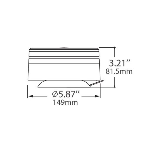 Sárga villogó LILI 25W 50x LED mágnes 3 villanás