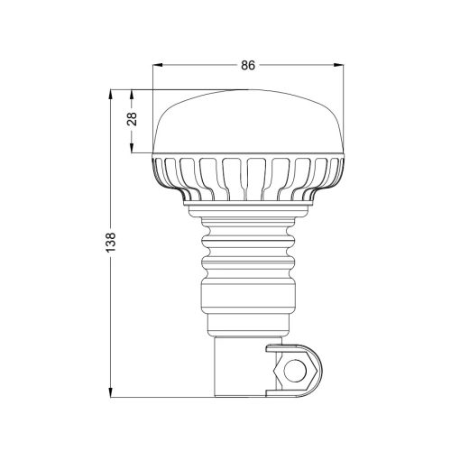 Sárga villogó 18xLED, flex 