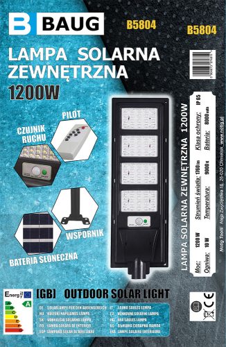 Kültéri Solar lámpa 1200W BAUG