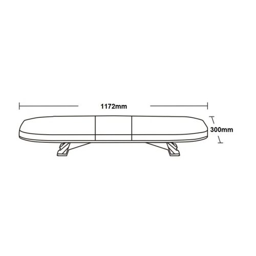 LED figyelmeztető jelzőfény PROFI, 80W, 8 üzemmód, 12/24V, 1200mm LED, 3m kábel 