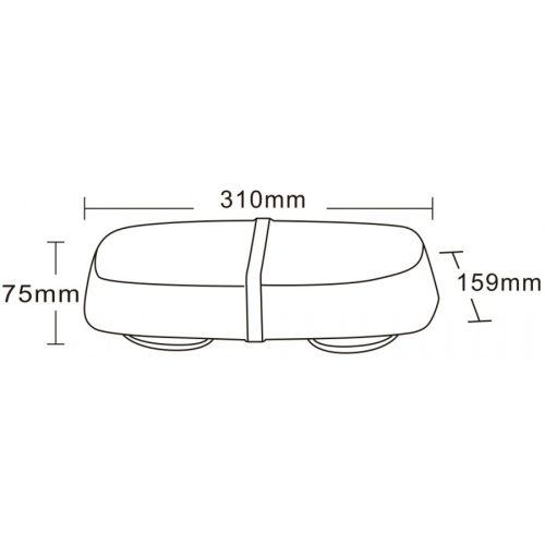 Sárga Villogó LED 310x159x75mm R65 R10
