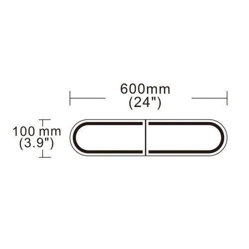 Figyelmeztető LED jelzőfény 63W, 2400LM, R65, R10, 12/24V, 6 mód 