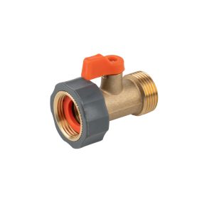   BRASS SOFT csatlakozó külső-belsőmenetes 3/4", elzárható, sárgaréz