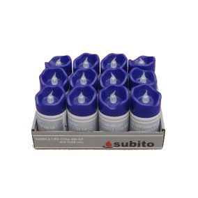 LED gyertya kék, 10cm