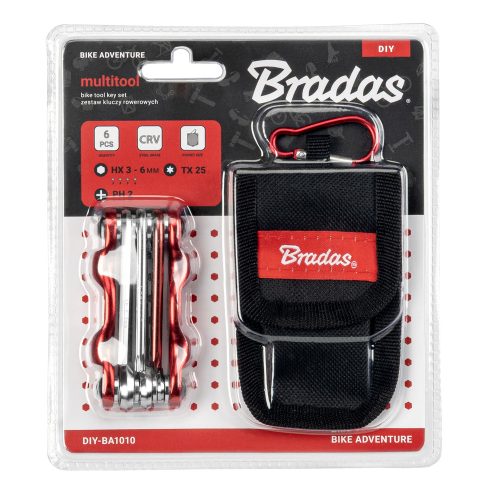 Összecsukható kerékpár multiszerszám klt. 6db-os tokban, rövid