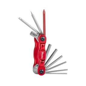   Kerékpár multiszerszám összecsukható kulcskészlet 10db-os tokban, rövid