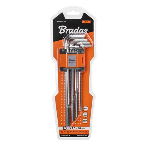  Imbuszkulcs klt. 9db-os 1,5-10 mm-es, extra hosszú