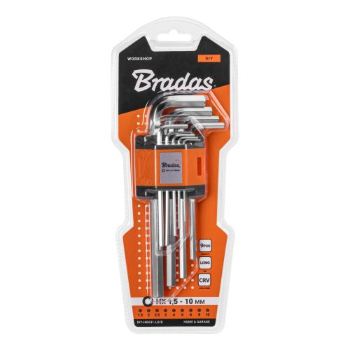  Imbuszkulcs klt. 9db-os 1,5-10 mm-es, hosszú