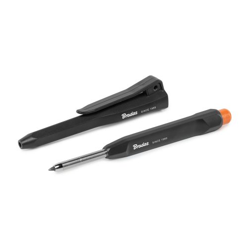 Tölthető ácsceruza fekete, 152mm + 6db betét