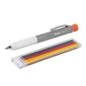 Tölthető ácsceruza fehér-szürke, 145mm + 6db betét