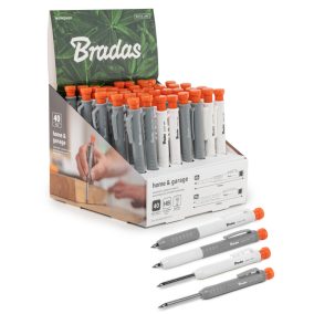 Tölthető ácsceruza készlet 40db-os szürke-fehér, 145mm