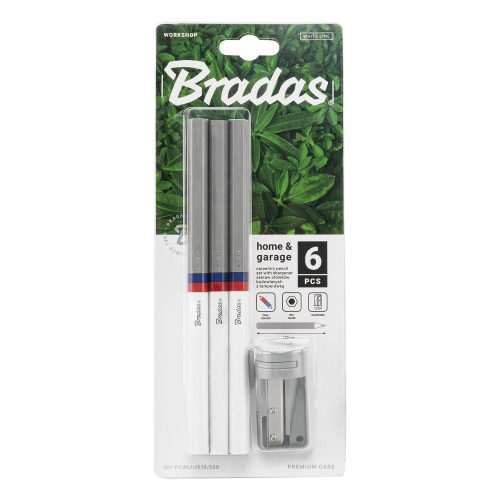 Ácsceruza klt. 6db-os piros-kék WL 180mm HEX, hegyezővel