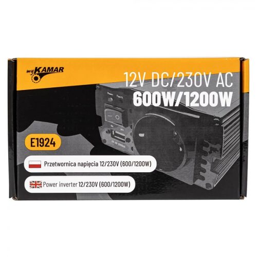 Feszültség átalakító 12/230V (600/1200W) *A