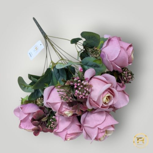 Rózsacsokor 7fej, 48cm