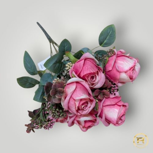 Rózsacsokor 7fej, 48cm