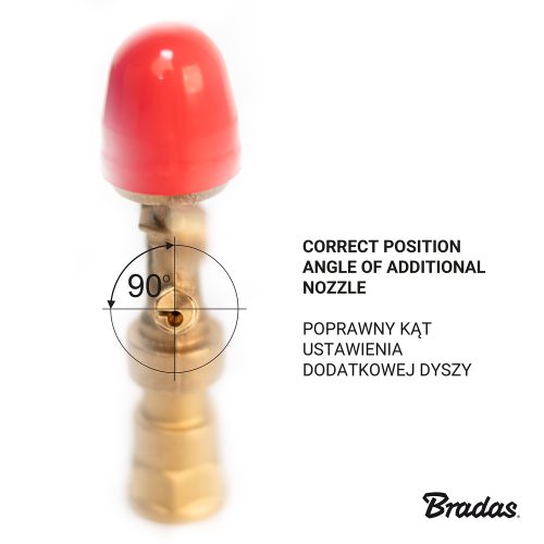 Fagyálló 2 az 1-ben univerzális locsolófej, 360 fok GW sárgaréz 3/4" 4mm-es és 2,4mm-es fúvókák