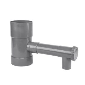 Szelepes esővízgyűjtő - 90mm - szürke