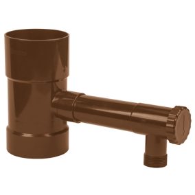 Szelepes esővízgyűjtő - 100mm / KM 1" - barna