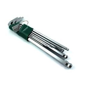 Imbusz kulcs klt. 9 db-os 2,5-10 mm, gömbvégű JOBI