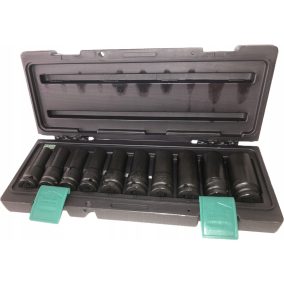   Gépi hosszú dugókulcs klt. 10db-os, 1/2" 10-24mm HONITON