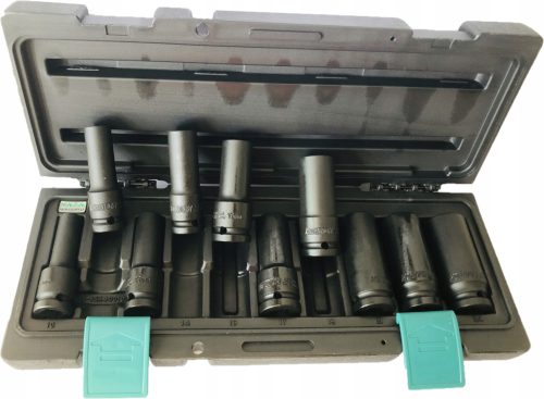 Gépi hosszú dugókulcs klt. 10db-os, 1/2" 10-24mm HONITON