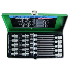 Kulcs klt. HONITON TORX, 1/2 colos, 20 db-os *A
