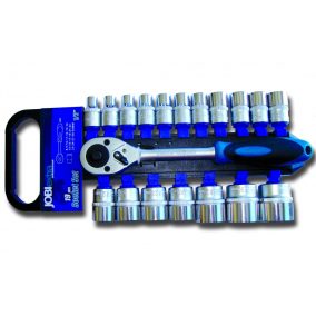 Dugókulcs klt., 19 db-os, 1/2 (JX2020)