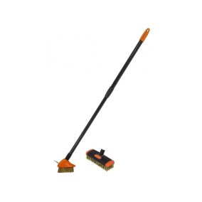   Kőburkolat tisztító kefe SET teleszkopos fém nyél 80-140 cm